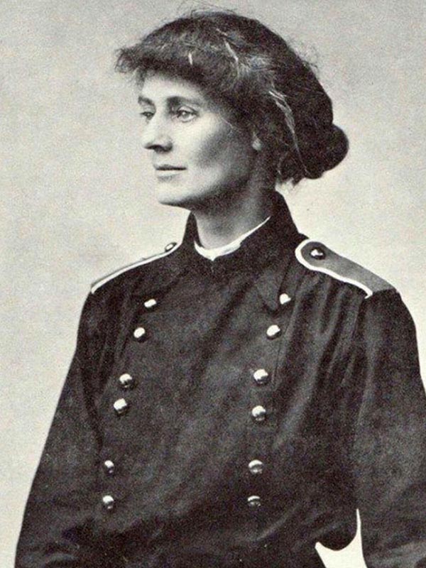 Historic portrait of woman in uniform