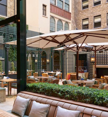 Outdoor patio dining area