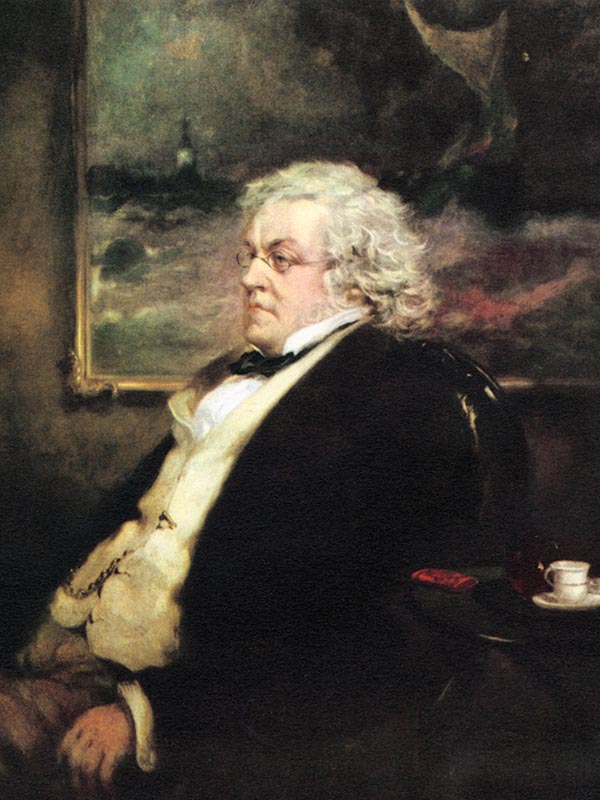 William Makepeace Thackeray Classical portrait painting